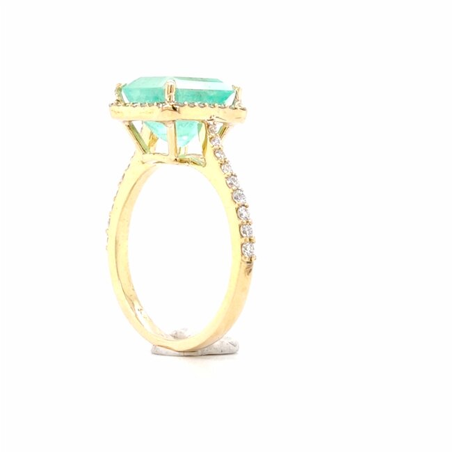ROS  Jewel Design 14k gouden ring met Smaragd en briljanten The Green Apple