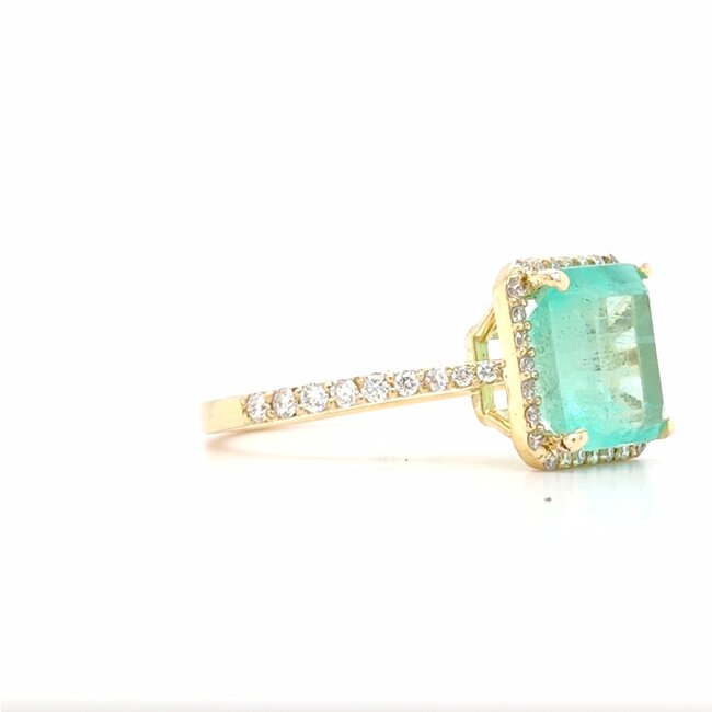 ROS  Jewel Design 14k gouden ring met Smaragd en briljanten The Green Apple