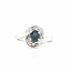 14k witgouden ring met Saffier en briljanten