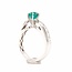 Occ 14k witgd ring Smargd0.60ctBrilj0.20ct mt15.5 4.1g