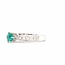 Occ 14k witgd ring Smargd0.60ctBrilj0.20ct mt15.5 4.1g