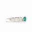 Occ 14k witgd ring Smargd0.60ctBrilj0.20ct mt15.5 4.1g