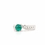 Occ 14k witgd ring Smargd0.60ctBrilj0.20ct mt15.5 4.1g