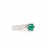 Occ 14k witgd ring Smargd0.60ctBrilj0.20ct mt15.5 4.1g
