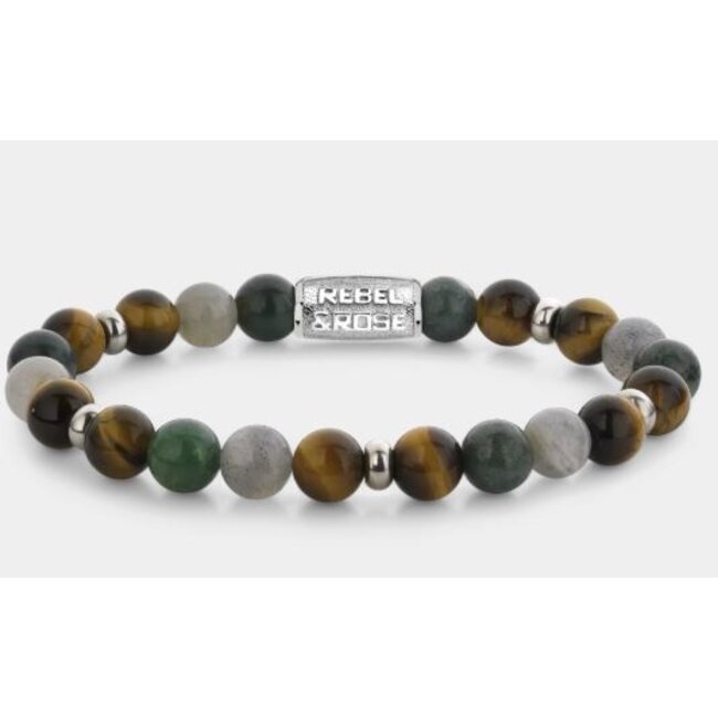 Rebel&Rose Mountain Forest.Man • Armband • Kralen • Mix • 8mm. RR-80119
