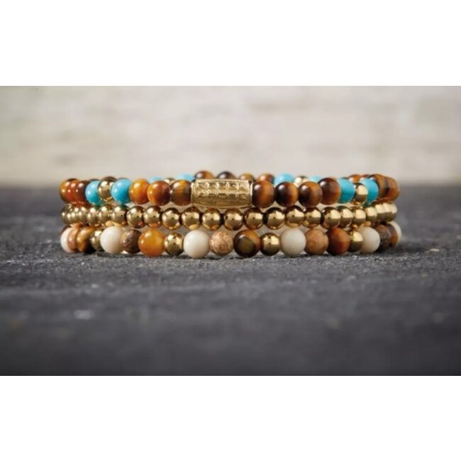 Rebel&Rose Mix Tiger Turqoise RR-40063-S