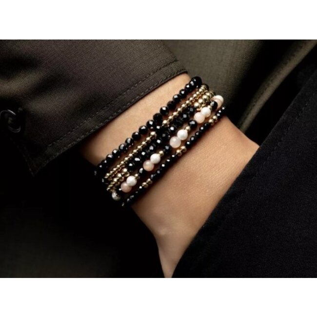 Rebel&Rose Touch of Black Glam Rocks. 4MM. RR-40151