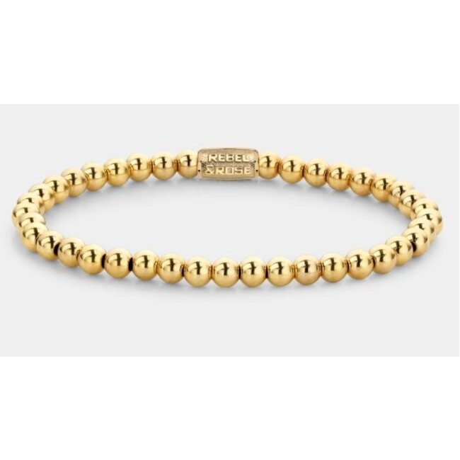 Rebel&Rose Yellowgold Plated Rocks RR-40038 S 4mm