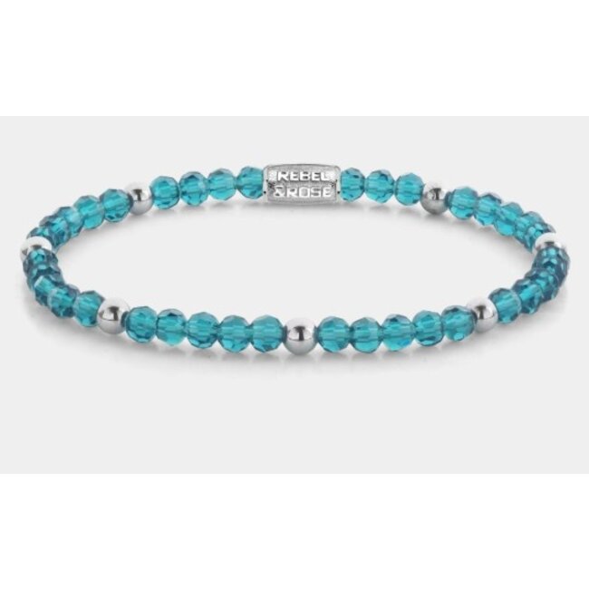 Rebel&Rose Miz Blue Summer Glam Rocks RR-40164-S 4mm