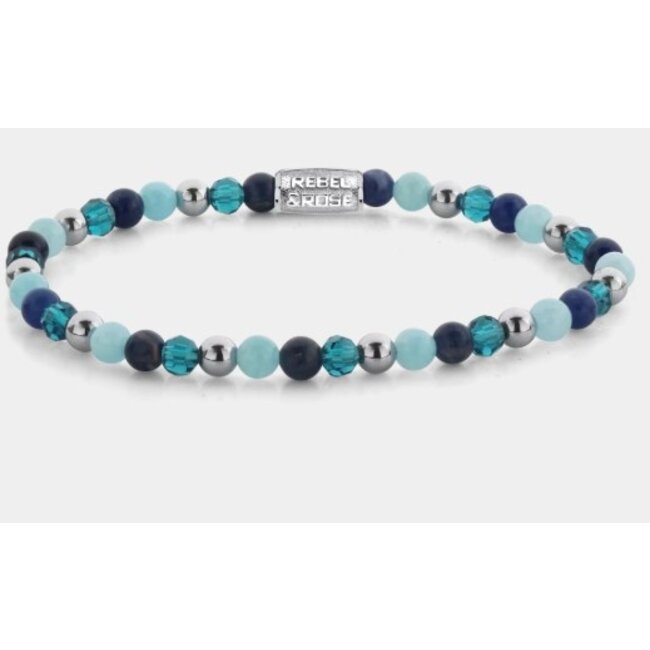 Rebel&Rose Blue Summer Glam Rocks RR-40163-S 4mm