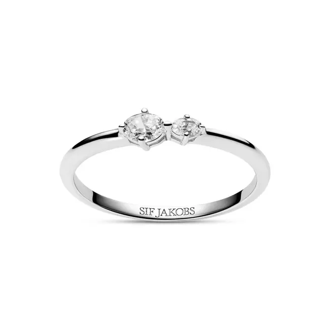SIF JAKOBS Sif Jakobs- Essenza-lijn. Ovale Due Ring. SJ-R2745-CZ-56