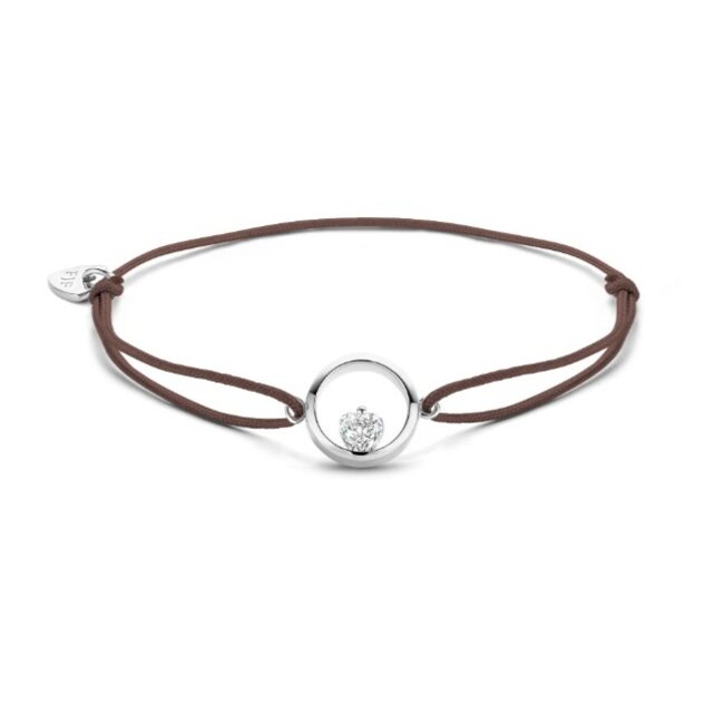 FJF FJF koord  zilver Cirkle zirk FJF0060100SWH Chocolade