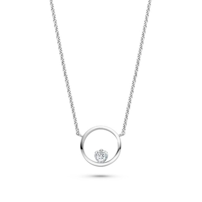 FJF FJF collier heart zirkonia zilver Icon  FJF0010005SWH
