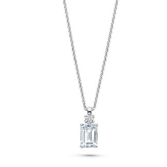 FJF FJF zilver collier Icon Octagon FJF 0010022SWH zirkonia