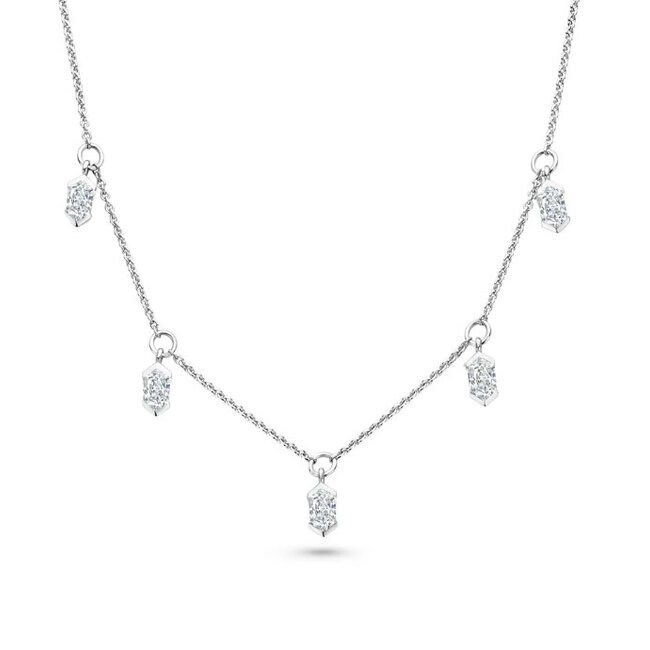 FJF FJF zilver collier Bella FJF0010018SWH zirkonia