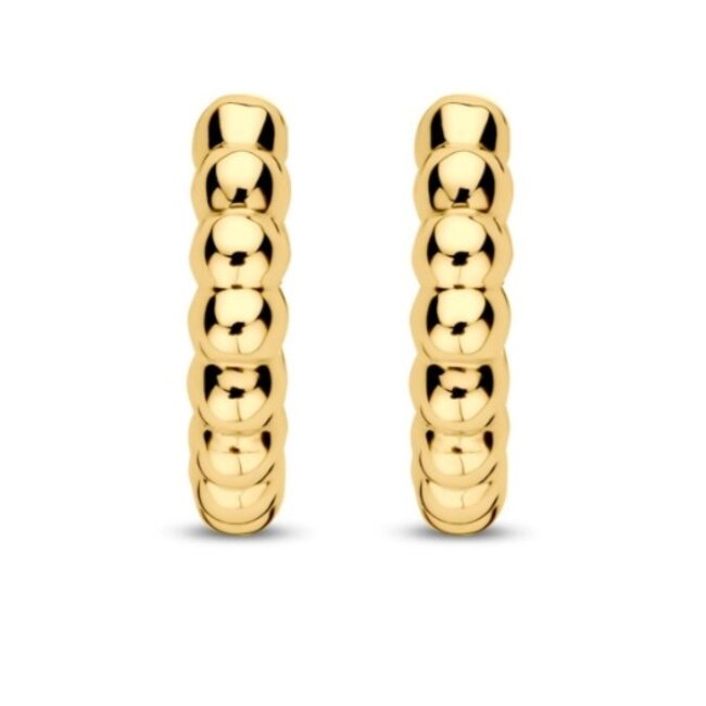 FJF oorbellen classic Hoop balls FJF0030054SYG verguld