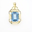 14k gouden hanger gezet met Topaas