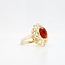 Occ 14k ring met Carneool 2.95gr mt 17.5