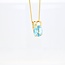 Occ 14k hangr/coll met Aquamarijn 4,1gr coll45cm