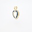 Occ 14k hanger hart Saff/brilj 0.02ct 1.8gr