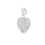Occ 14k witgd hart hanger ca 2ct brilj 5.8gram