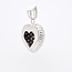 Occ 14k witgd hart hanger ca 2ct brilj 5.8gram