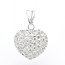 Occ 14k witgd hart hanger ca 2ct brilj 5.8gram