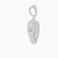 Occ 14k witgd hart hanger ca 2ct brilj 5.8gram