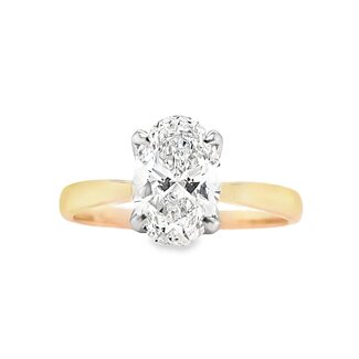 ROS  Jewel Design 14k bico ring  soli LGD 2.11ct 3.8g mt 19.5 certificaat