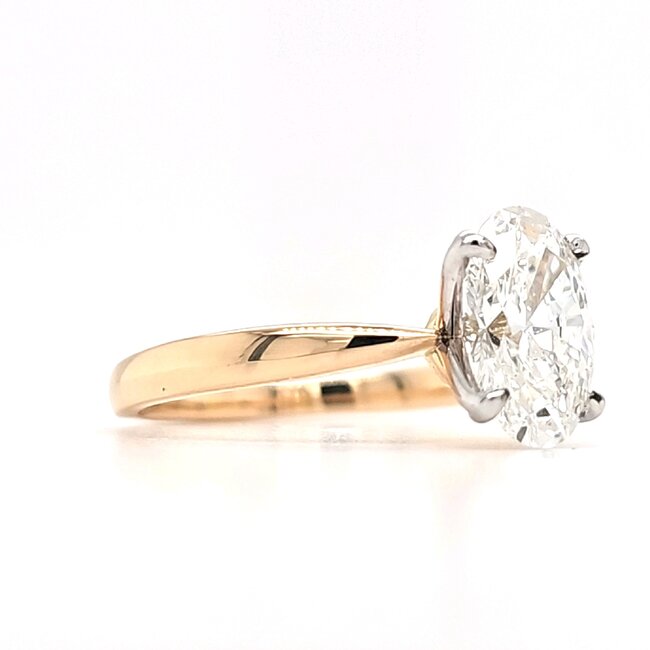 ROS  Jewel Design 14k ring solitair met LabGrown Diamond
