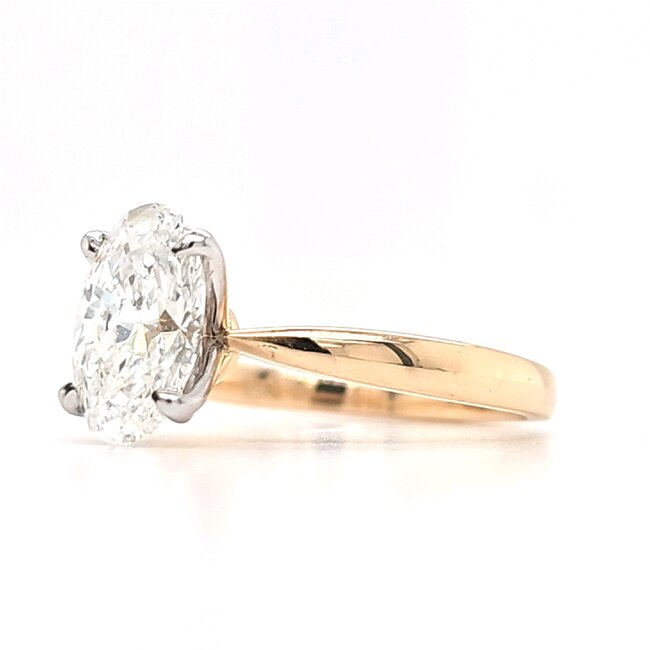 ROS  Jewel Design 14k bico ring  soli LGD 2.11ct 3.8g mt 19.5