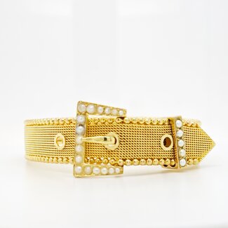 Occ 14k mesh armband Parels