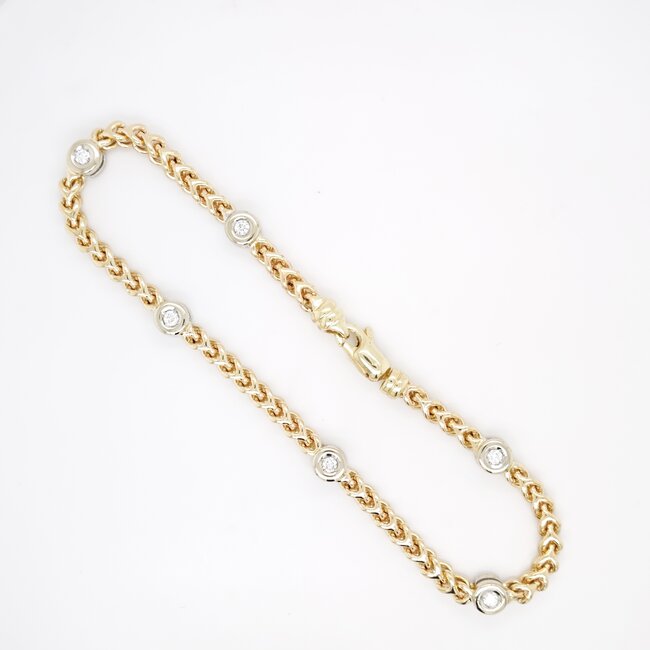 Occ 14k armband 0.30ct Brilj 13gram l20cm