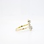 14k gouden  ring met Roos geslepen diamant