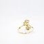 14k gouden  ring met Roos geslepen diamant