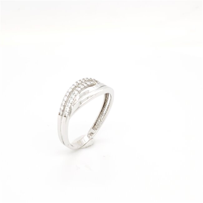 14k witgouden ring met Zirkonia