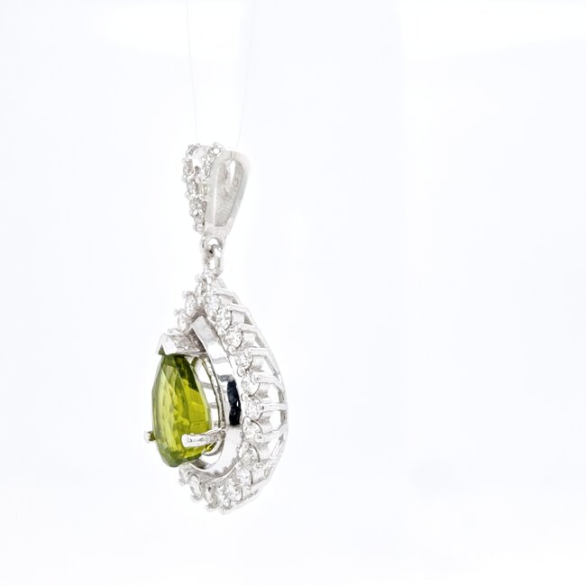 ROS  Jewel Design 18k witgd hanger met Peridot1.25brilj 0.76ct