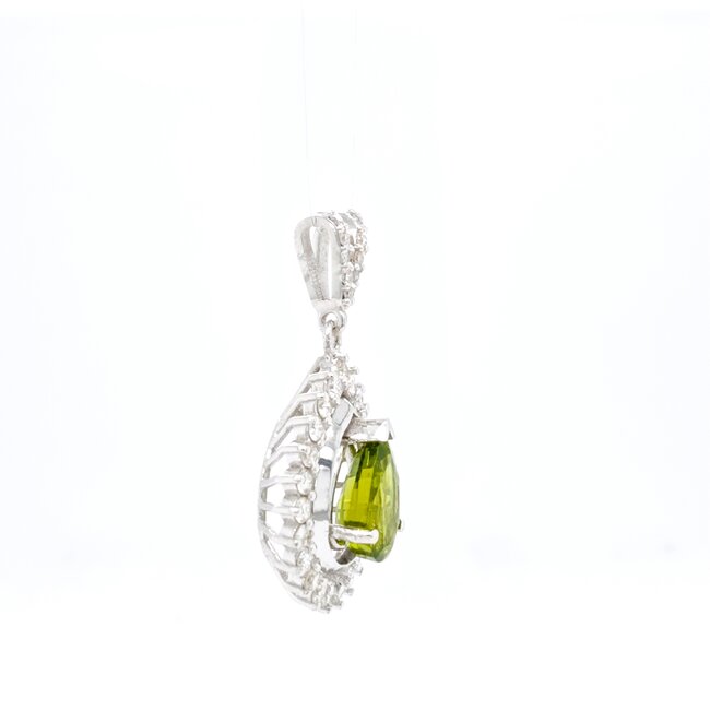 ROS  Jewel Design 18k witgd hanger met Peridot1.25brilj 0.76ct