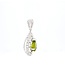 ROS  Jewel Design 18k witgouden hanger met Peridot en briljanten
