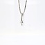 14k witgouden collier en hanger met Briljant