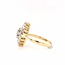 14k  bicolor gouden ring met briljanten