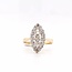 14k  bicolor gouden ring met briljanten