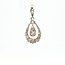 14k gouden en zilveren hanger met  Roosdiamant