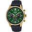 casio Edifice. Leren band. Chronograaf. EFR-575CL-3A