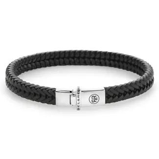 Rebel&Rose Armband Zilver/Leder. RR-L0172-S-M