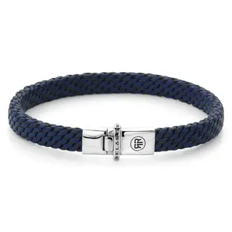 Rebel&Rose Zilver/Lder Armband.  RR-L0166-S-M