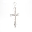 Occ 14k witgd hanger Kruis met ca 2ctBrilj 10gr