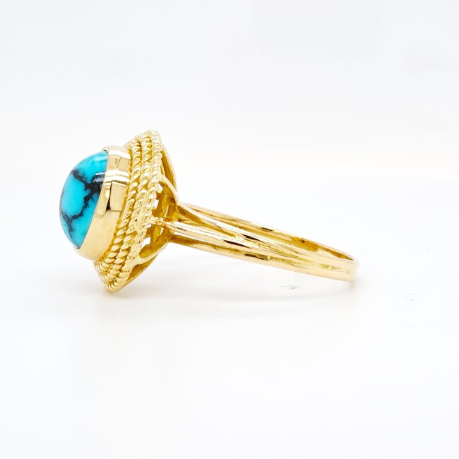 18k gouden ring met Turkoois
