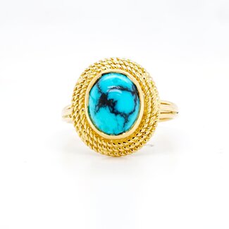 Occ 18k gouden ring met Turkoois
