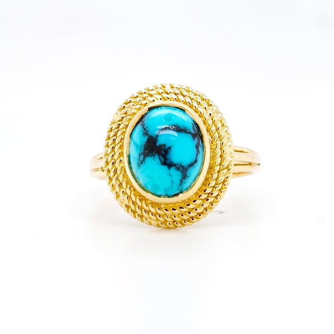 18k gouden ring met Turkoois